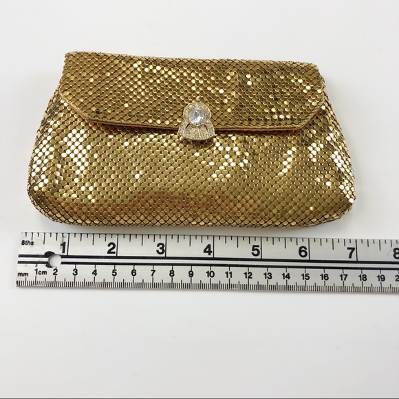 Whiting & Davis gold mesh vintage purse - Picture 5 of 9